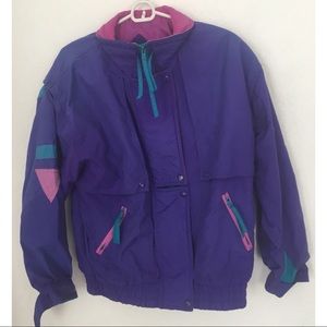 Apres Sport Vintage 80s Purple Jacket Coat SZ S